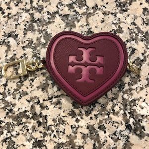 Tory Burch Heart Shaped Keychain Coin Purse